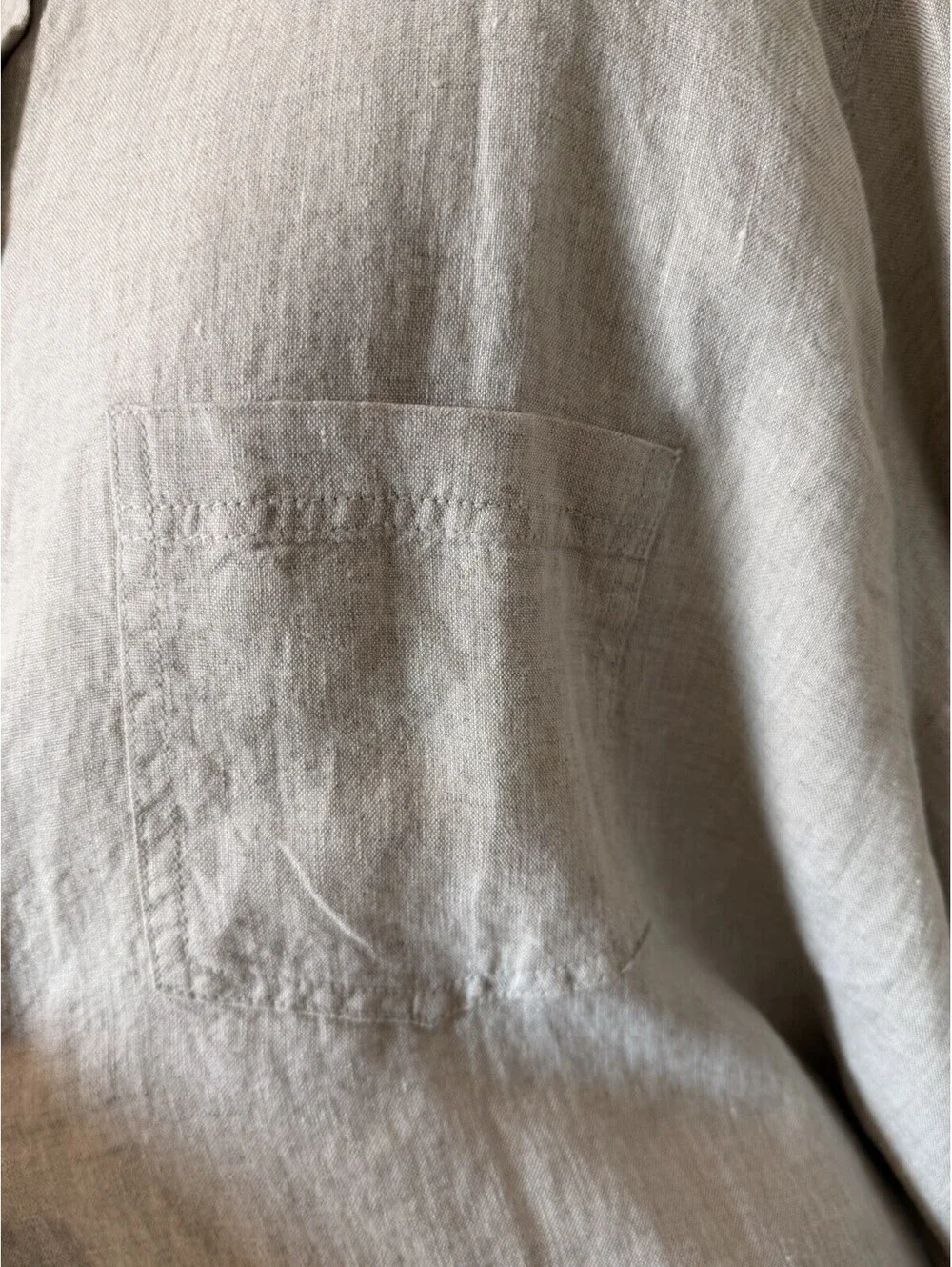NWT J.Crew Baird McNutt Irish Linen Slim Fit Women's Shirt Size 24 Beige/Flax